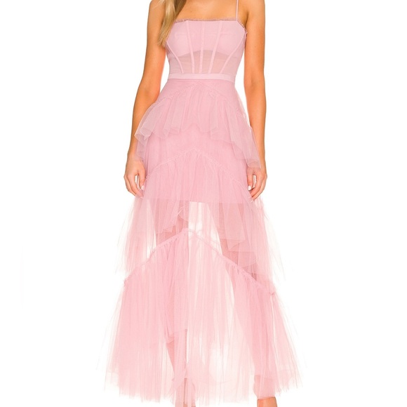 BCBG Dresses & Skirts - BCBG corset tulle gown in pink rose